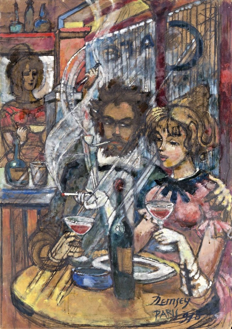 105. tétel, Párizsi kávéházban, 1970