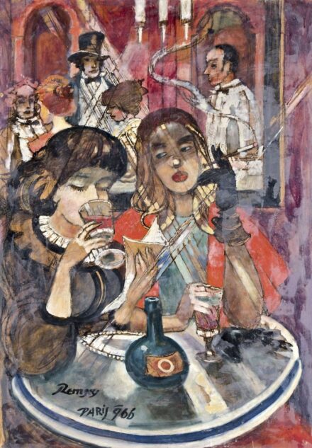 107. tétel, Párizsi mulatóban, 1966