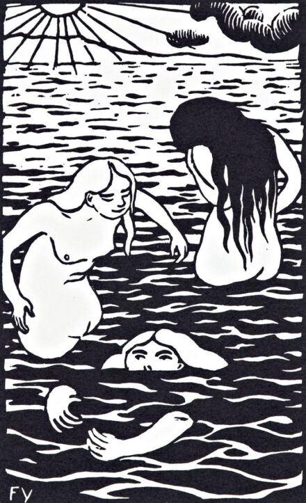 355. tétel, A három fürdőző (1894)