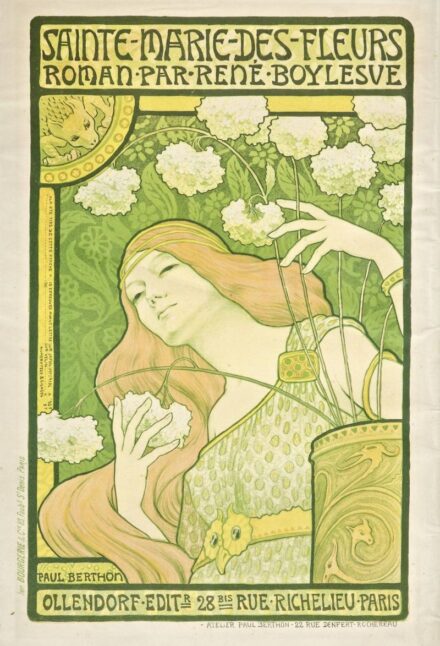 375. tétel, Borítóterv René Boylesve: Sainte Marie des Fleurs című könyvéhez