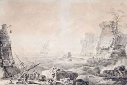10. tétel, Vernet, Claude Joseph (1717-1789) követője, 18. sz. vége: Kikötői jelenet