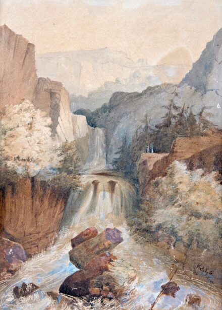 15. tétel, Kelety Gusztáv (1834-1902): Vízesés Traunál