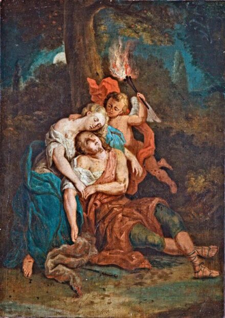 61. tétel, Osztrák festő, 1800 körül: Allegórikus jelenet
