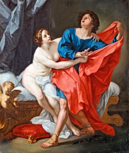 92. tétel, Cignani, Carlo (1628-1719)-nak tulajdonított: József és Putifárné