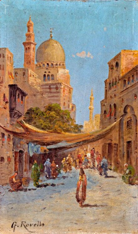 176. tétel, Rovello, G. jelzéssel, 20. sz. első fele: Keleti utcarészlet