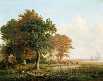 184. tétel, Mohr, Johann Georg Paul (1808-1843): Ligetes táj, 1840