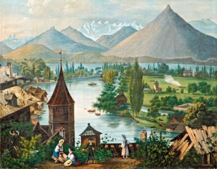 192. tétel, Bachman jelzéssel: Vízparti táj, 1836