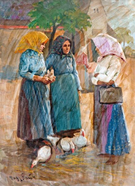 218. tétel, Nagy Ernő (1881-?): Piacon