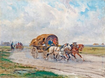 234. tétel, Steinacker, Alfred (1838-1914): Ekhós szekéren