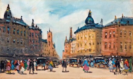 270. tétel, Berkes Antal (1874-1938): Városi forgatag