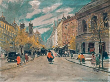 271. tétel, Berkes Antal (1874-1938): Londoni utcarészlet