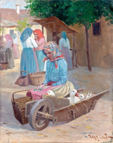 407. tétel, Nagy Ernő (1881-?): Piacon