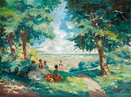 416. tétel, Péczely Antal (1891-1944 körül): Árnyas lombok alatt