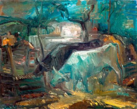 434. tétel, Boross Géza (1908-1971): Ökrök, 1945