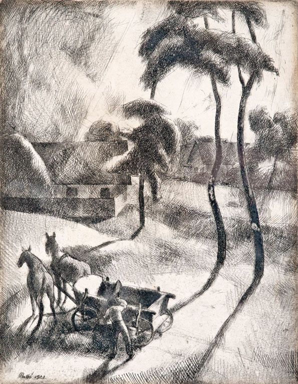 466. tétel, Patkó Károly (1895-1941): Szénarakodás, 1928