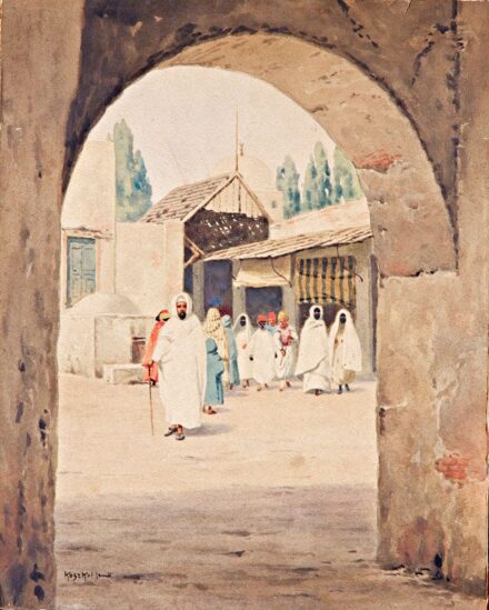 468. tétel, Koszkol Jenő (1868-1935): Arab jelenet