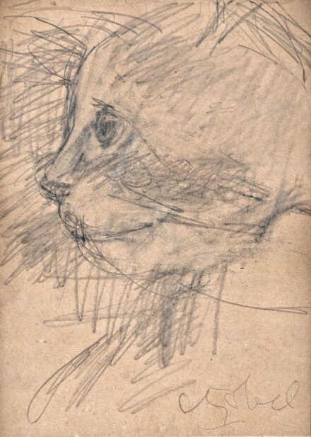 475. tétel, Czóbel Béla (1883-1976): Macskafej