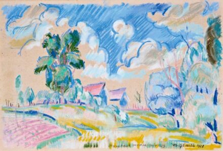 491. tétel, Vén Emil (1902-1984): Makói kertek, 1928