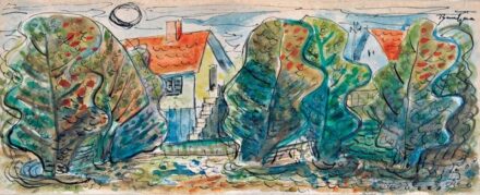 510. tétel, Bene Géza (1900-1960): Utcarészlet