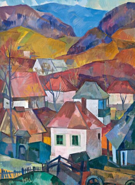 522. tétel, Páll Lajos (1938-2013): Korondi házak, 1976