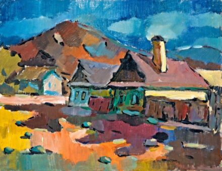 529. tétel, Nagy Oszkár (1883-1965): Felsőbányai házak