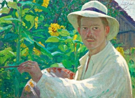 544. tétel, Megyer Meyer Antal (1883-1948): Napraforgós önarckép