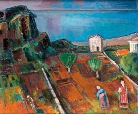 545. tétel, Obreshkov, Bencho (1899-1970): Dombos táj