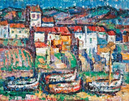 547. tétel, Vén Emil (1902-1984): "Spanyol halászfalu", 1965
