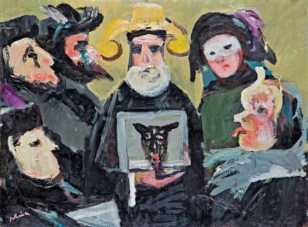 557. tétel, Schéner Mihály (1923-2009): Álarcosok