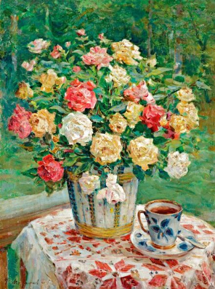 564. tétel, Modorov Fedor Alexandrovics (1890-1967): Rózsás csendélet