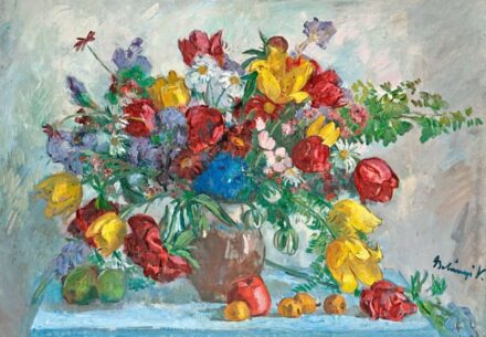 565. tétel, Belányi Viktor (1877-1955): Virágcsendélet