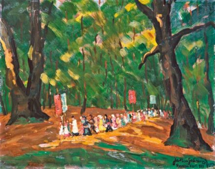 333. tétel, Jaksa István (1894-?): Máriaremetei körmenet, "Búcsúsok", 1933