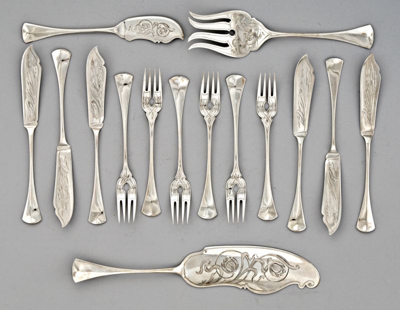 983. tétel, Halas készlet, 6 személyes