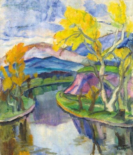 202. tétel, Erdélyi Béla (1891-1955), Folyóparti táj