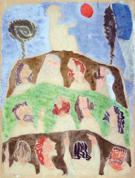 191. tétel, Bálint Endre (1914-1986), Jeruzsálemi bibliaillusztráció: Krisztus a Tábor-hegyen, 1959