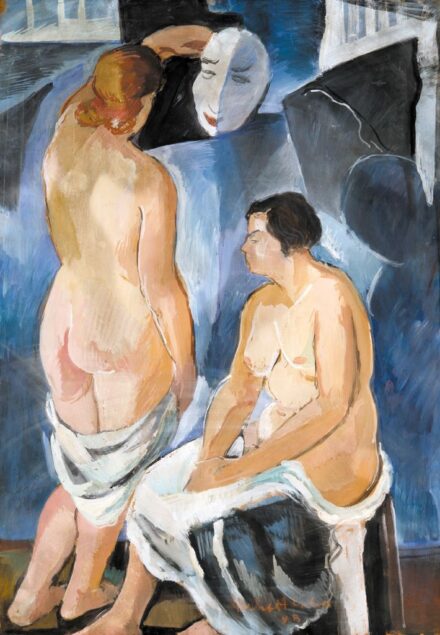 179. tétel, Perlrott Csaba Vilmos (1880-1955), Aktok maszkkal, 1930