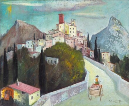 174. tétel, Molnár C. Pál (1894-1981), Hegyvidéki olasz város