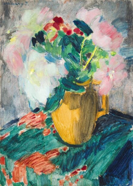 169. tétel, Vaszary János (1867-1939), Váza virággal, 1928 körül