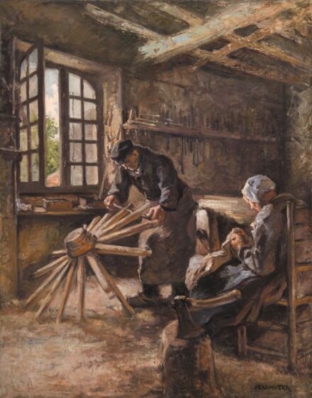 163. tétel, Perlmutter Izsák (1866-1932), Kerékgyártó műhely
