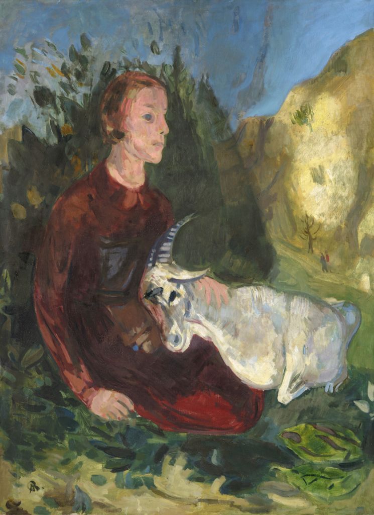 157. tétel, Bernáth Aurél (1895-1982), Pásztorlány kecskével II.