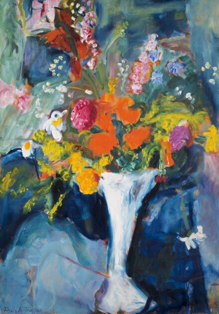 148. tétel, Frank Frigyes (1890-1976), Virágok fehér vázában, 1929