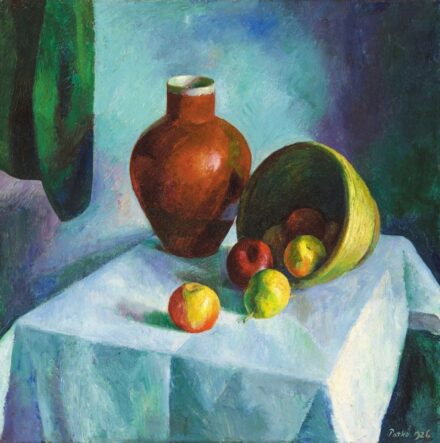 115. tétel, Patkó Károly (1895-1941), Csendélet almákkal (Csendélet), 1926