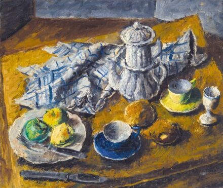 66. tétel, Basch Andor (1885-1944), Csendélet kávéskannával, 1941