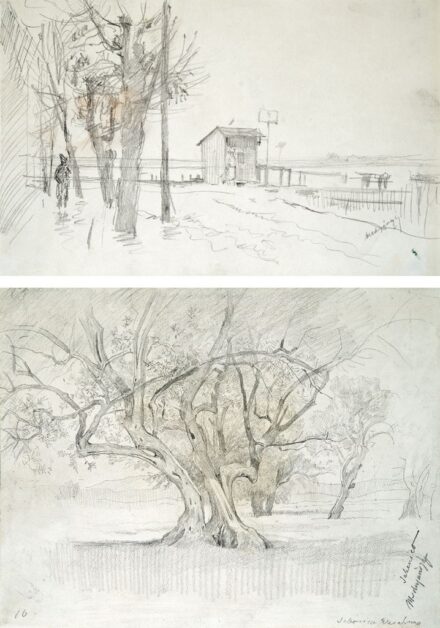 32. tétel, Mednyánszky László (1852-1919), Tájkép, Virágzó fa