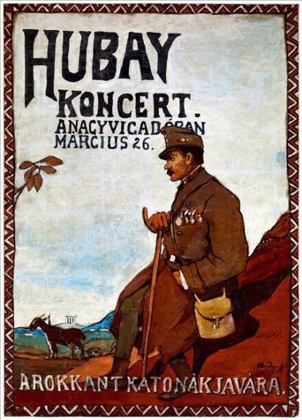181. tétel, Hubay Jenő koncertjének plakátterve, 1918