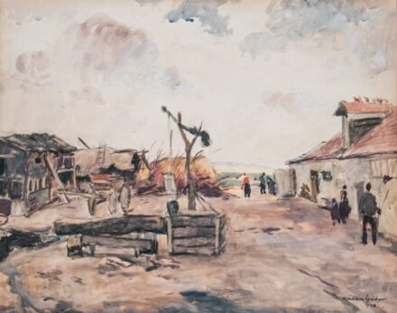 156. tétel,  Tanyasi udvar gémeskúttal, 1942