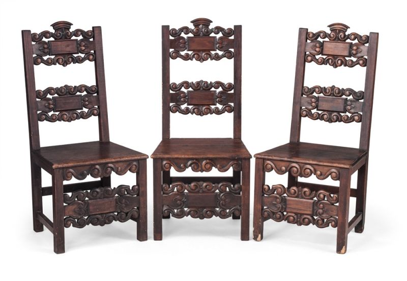 261. tétel, Támlásszék, 3 db