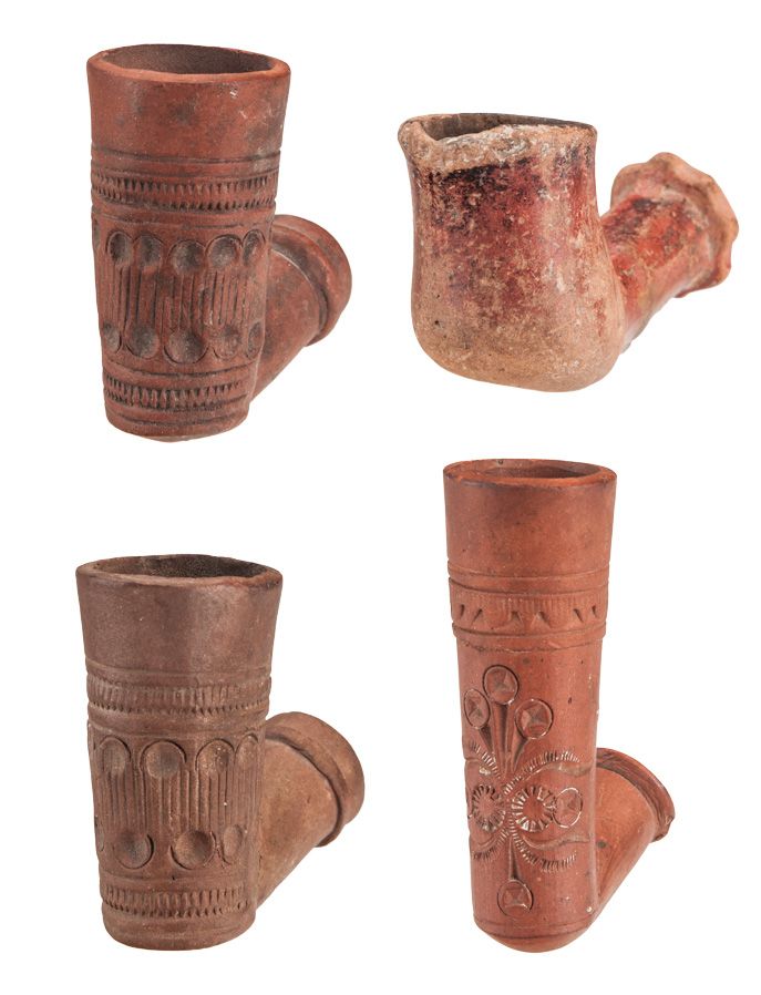 597. tétel, Cseréppipa, 4 db