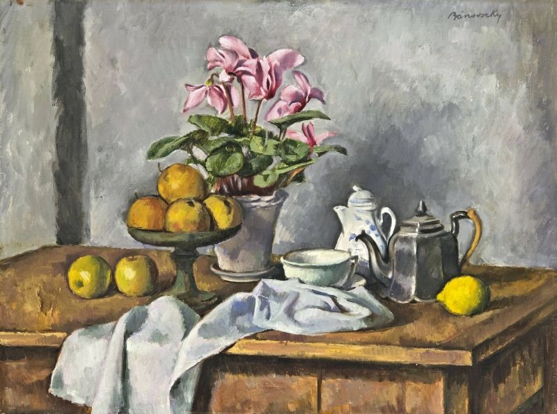 268. tétel, Csendélet ciklámennel