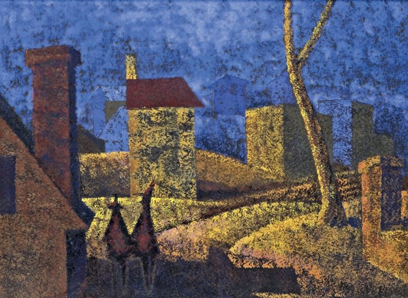 257. tétel, Táj házakkal